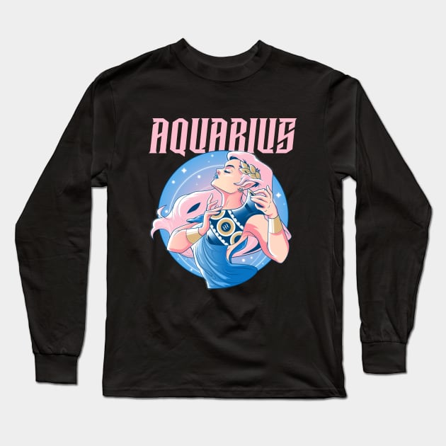 Aquarius / Zodiac Signs / Horoscope Long Sleeve T-Shirt by Redboy